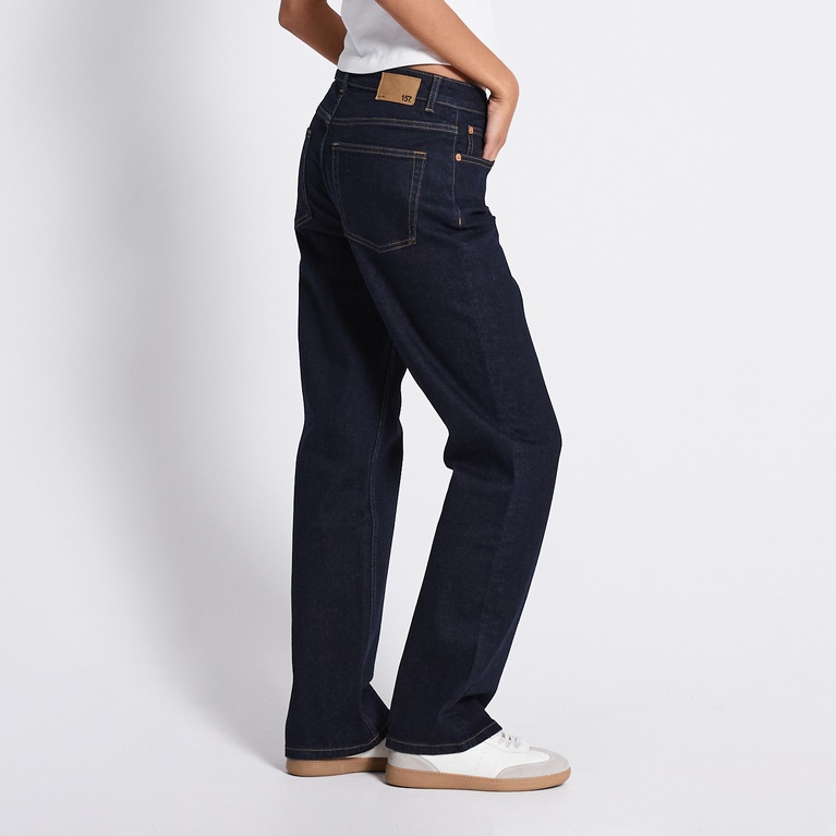 Mid waist straight jeans "Mid West" Rinse